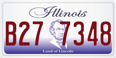 IL license plate B277348
