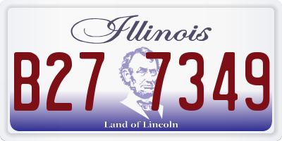 IL license plate B277349