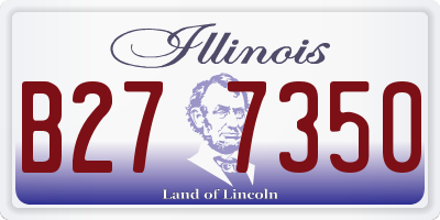 IL license plate B277350