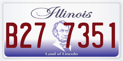 IL license plate B277351