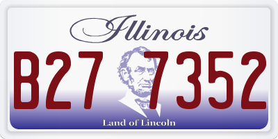 IL license plate B277352