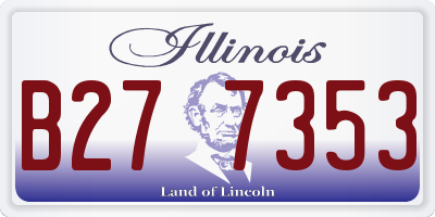 IL license plate B277353
