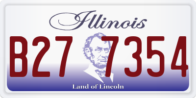 IL license plate B277354