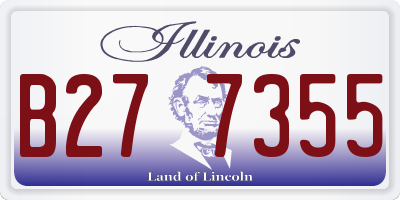 IL license plate B277355