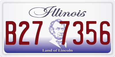 IL license plate B277356
