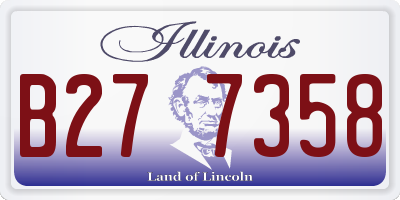 IL license plate B277358