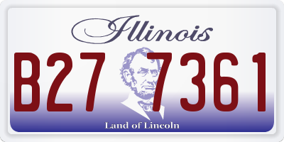 IL license plate B277361