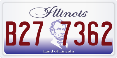 IL license plate B277362