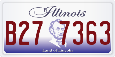 IL license plate B277363