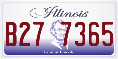 IL license plate B277365