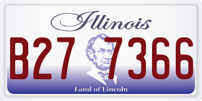 IL license plate B277366