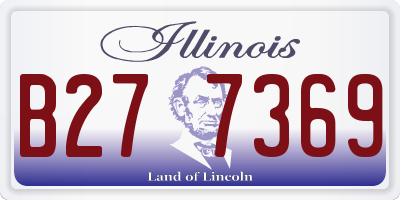 IL license plate B277369