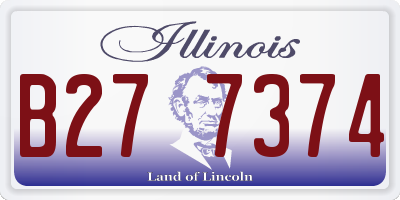 IL license plate B277374