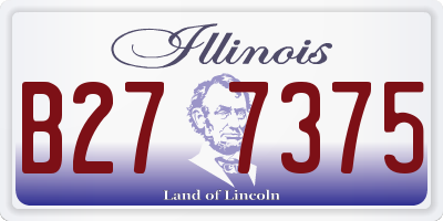 IL license plate B277375