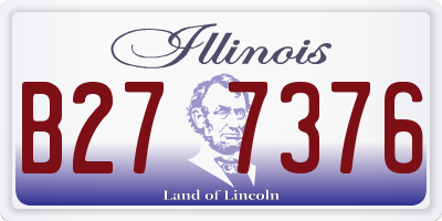 IL license plate B277376