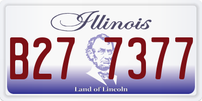 IL license plate B277377