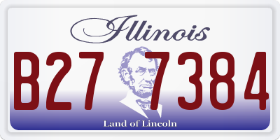 IL license plate B277384