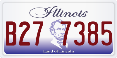 IL license plate B277385