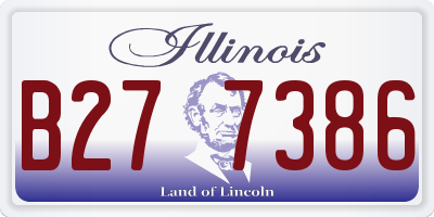 IL license plate B277386