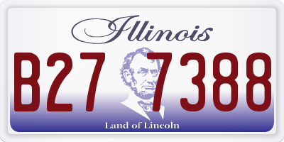 IL license plate B277388
