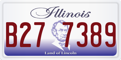 IL license plate B277389