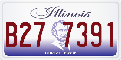 IL license plate B277391