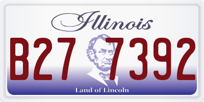 IL license plate B277392