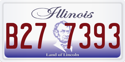 IL license plate B277393