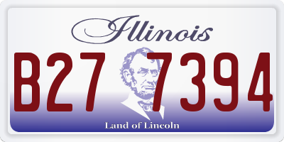 IL license plate B277394