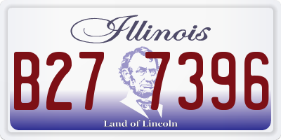 IL license plate B277396