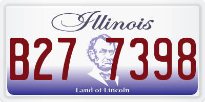 IL license plate B277398