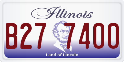 IL license plate B277400