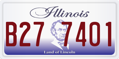 IL license plate B277401