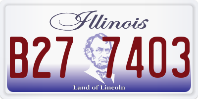 IL license plate B277403