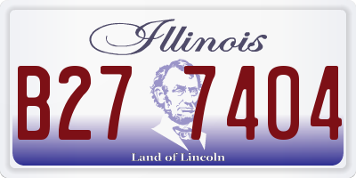 IL license plate B277404