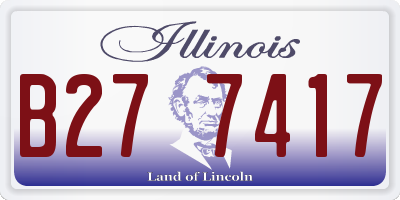 IL license plate B277417