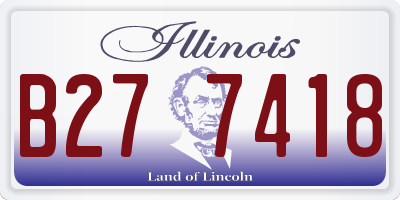 IL license plate B277418
