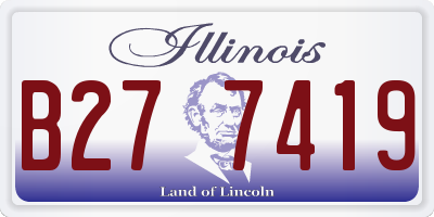IL license plate B277419