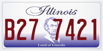 IL license plate B277421