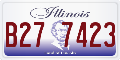 IL license plate B277423