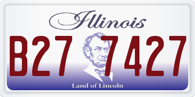 IL license plate B277427