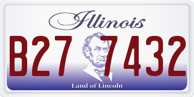 IL license plate B277432