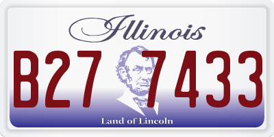 IL license plate B277433