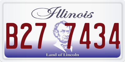 IL license plate B277434