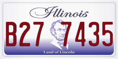 IL license plate B277435