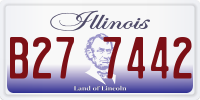 IL license plate B277442