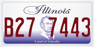 IL license plate B277443