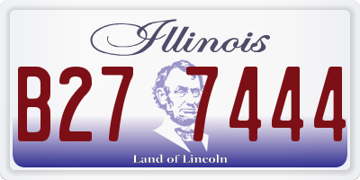 IL license plate B277444