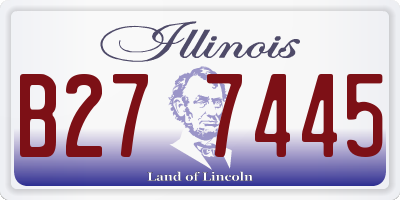 IL license plate B277445