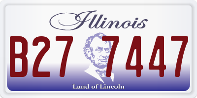 IL license plate B277447